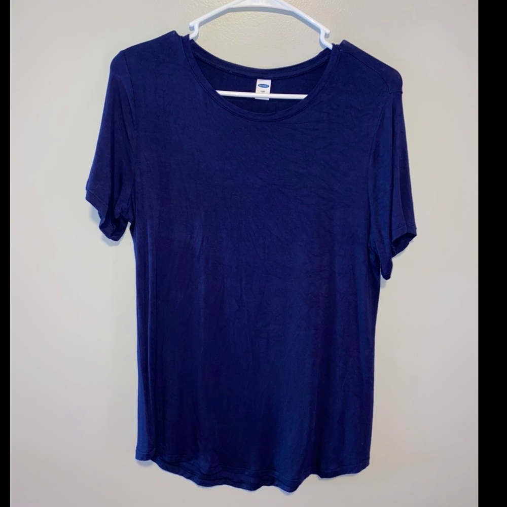 Blue Scoop Neck Tee- Old Navy